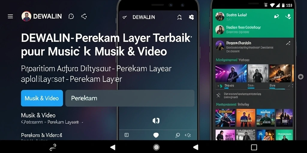 Antarmuka DEWALIN saat merekam layar dengan berbagai fitur.