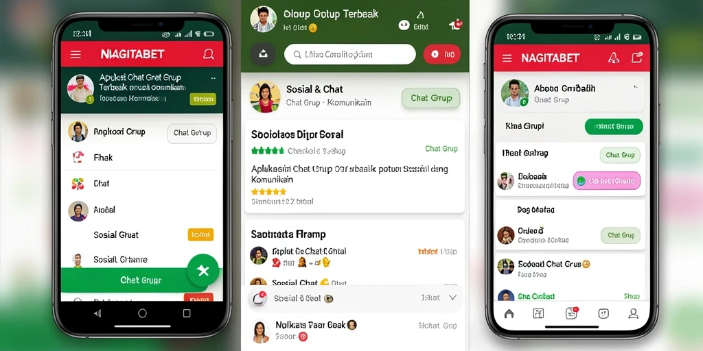 Antarmuka NAGITABET yang sederhana dan fungsional untuk Chat Grup.